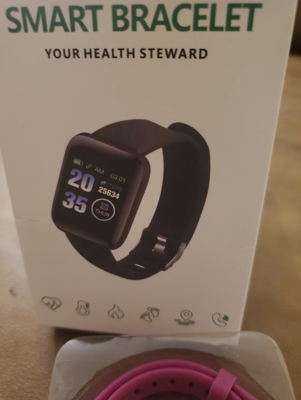 Smart Bracelet Your Health Steward Color Purple New